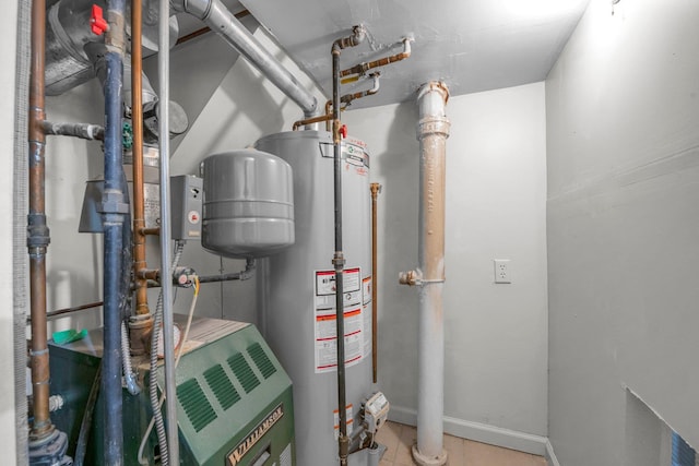 utilities featuring gas water heater