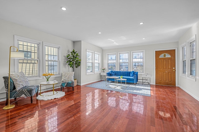 interior space with wood-type flooring