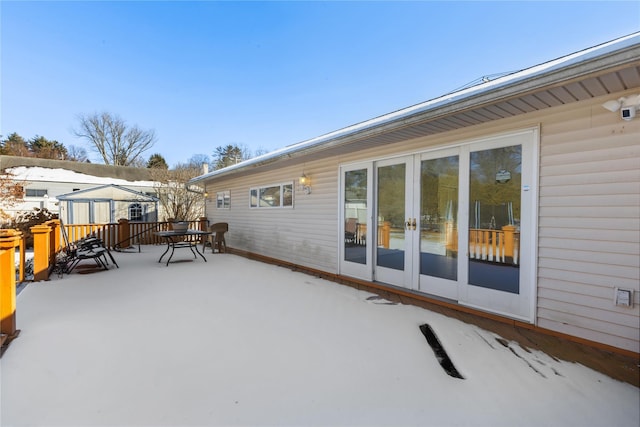 exterior space with french doors