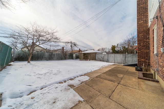 view of snowy yard