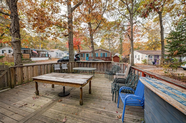 view of wooden deck