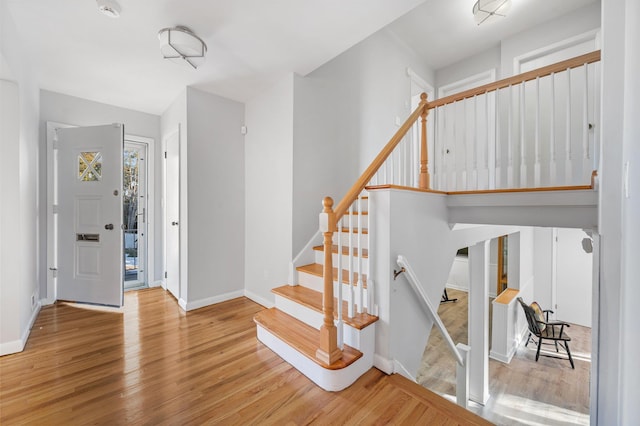 entryway featuring light hardwood / wood-style flooring