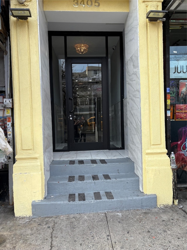 view of doorway to property