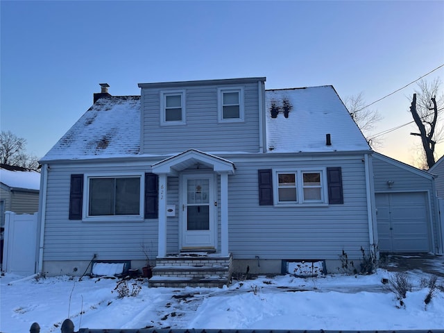 view of front of house featuring a garage