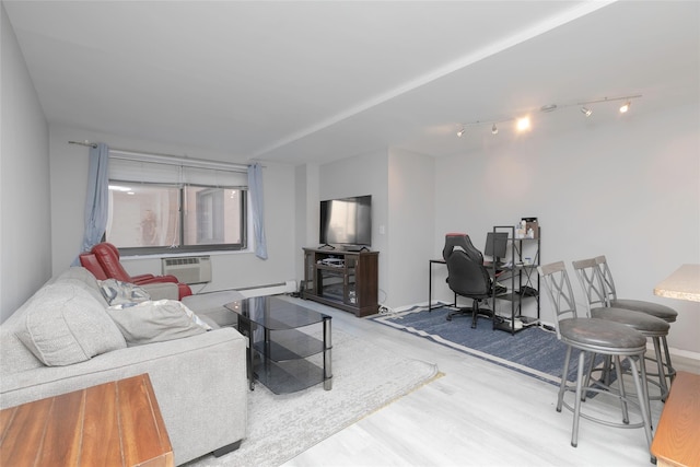 living room featuring hardwood / wood-style flooring