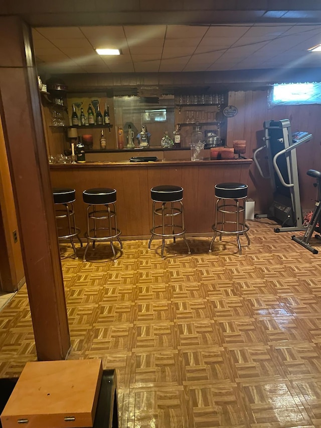 view of bar