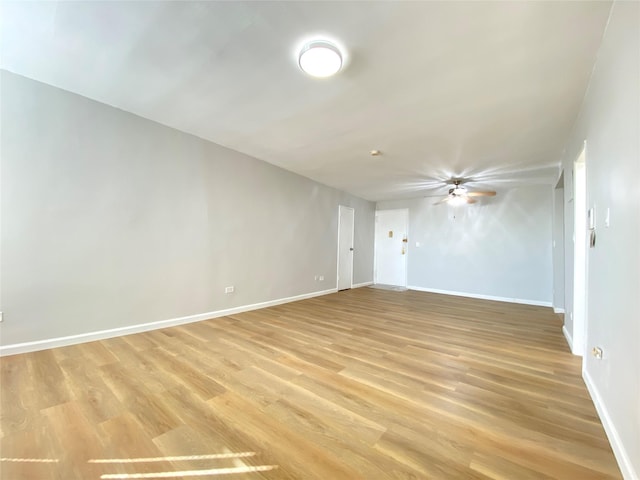 unfurnished room featuring light hardwood / wood-style flooring