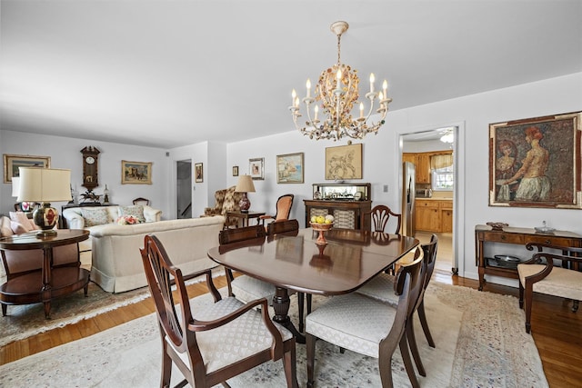 dining room featuring light wood-type flooring