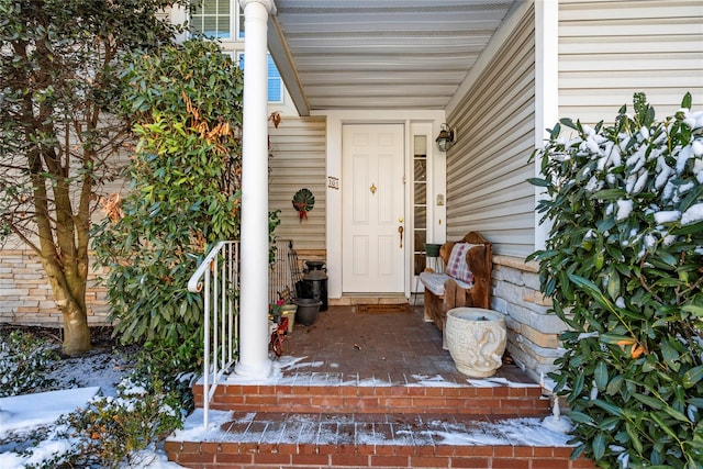 view of doorway to property