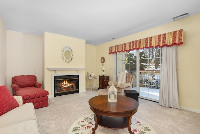 view of carpeted living room