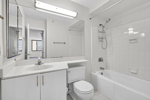 25 Rockledge Ave Unit 906W, White Plains, NY 10601 - full bath with tile patterned flooring, toilet, vanity, and shower / bath combination