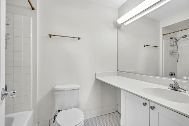 25 Rockledge Ave Unit 906W, White Plains, NY 10601 - bathroom featuring tile patterned floors, tub / shower combination, toilet, and vanity