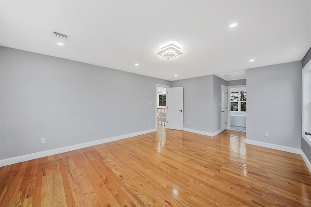 unfurnished living room featuring light wood-type flooring