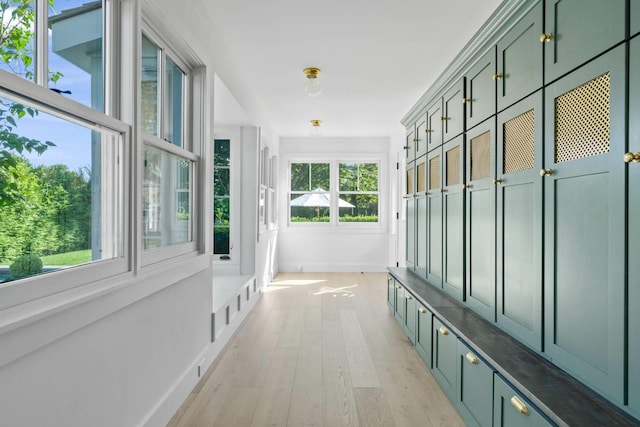 interior space featuring light wood-type flooring