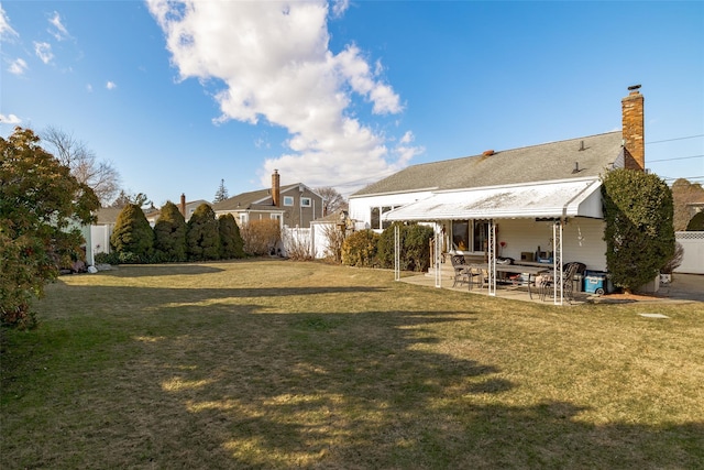 view of yard with a patio area