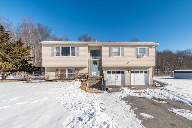 split foyer home with a garage