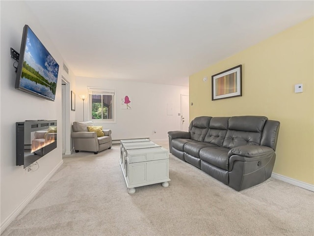 view of carpeted living room