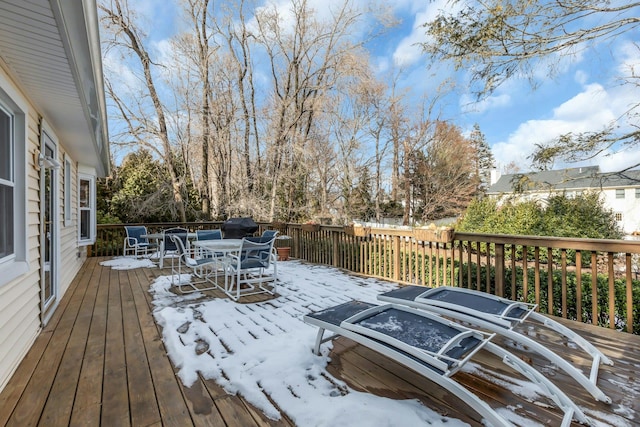 view of wooden terrace