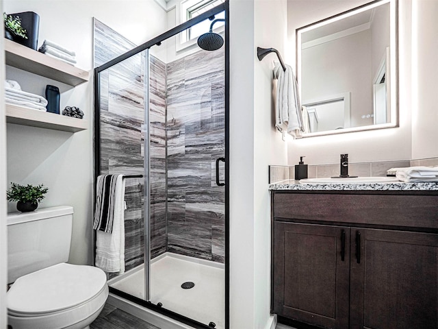 197 Wheeler Rd, Florida, NY 10921 - bathroom with vanity and a shower stall