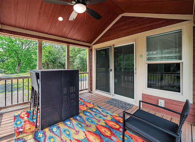 197 Wheeler Rd, Florida, NY 10921 - sunroom with vaulted ceiling and ceiling fan