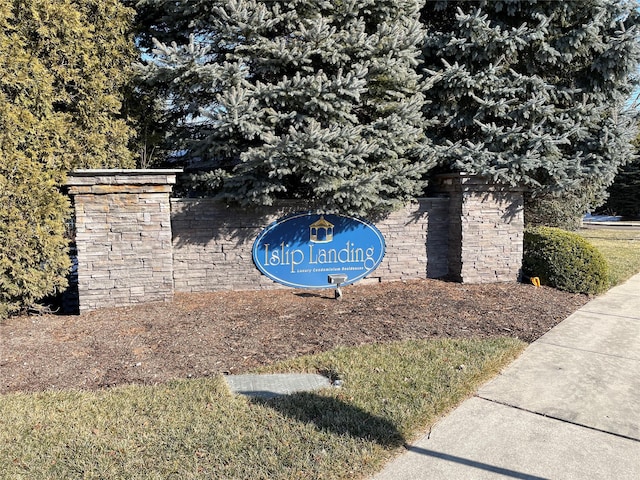 view of community sign