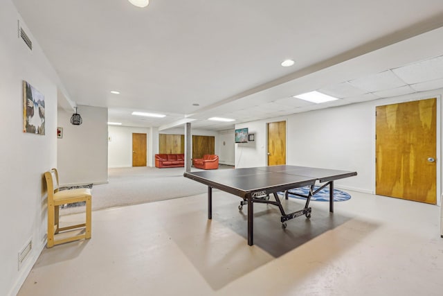 view of recreation room