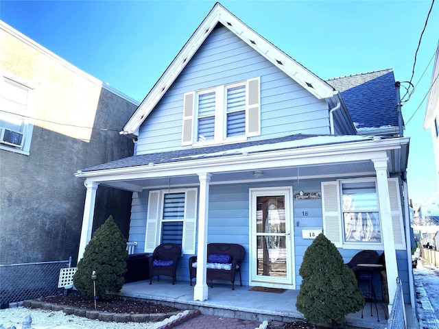 view of front of home with a porch