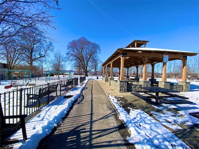 view of home's community with a gazebo