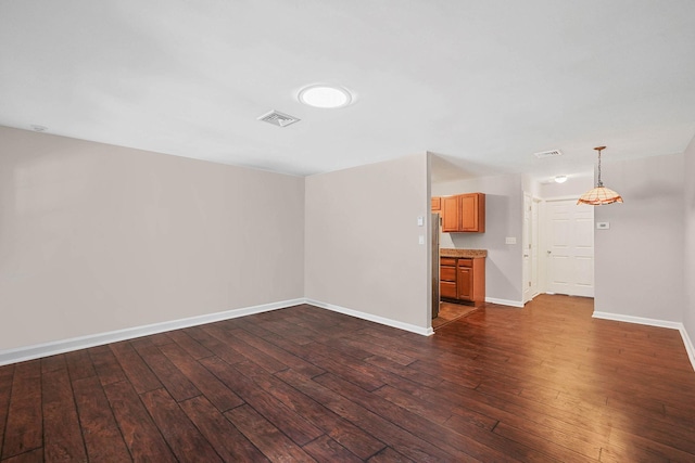 interior space featuring dark hardwood / wood-style flooring