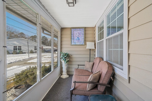 sunroom with plenty of natural light