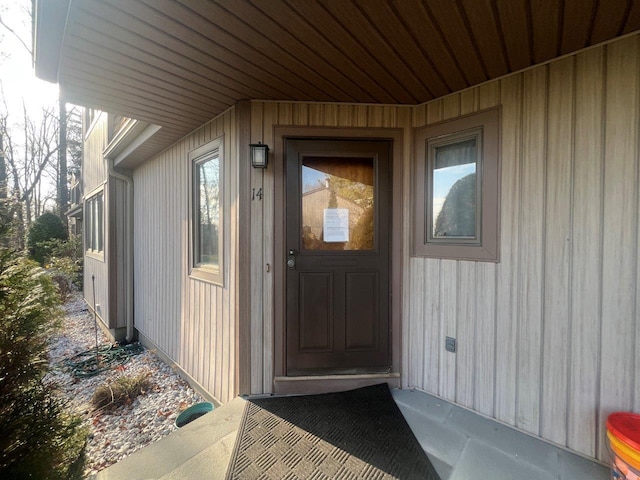 view of doorway to property