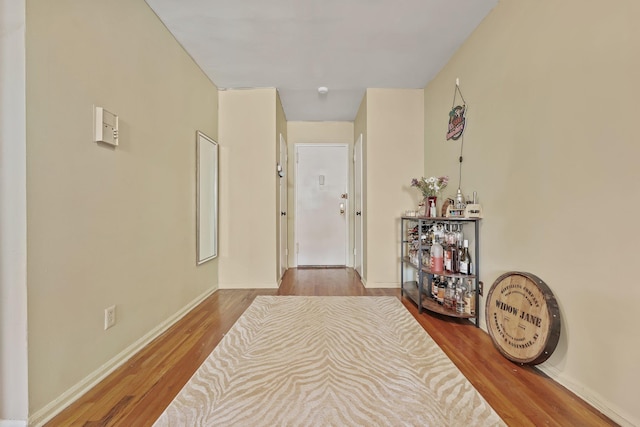 hall featuring hardwood / wood-style floors