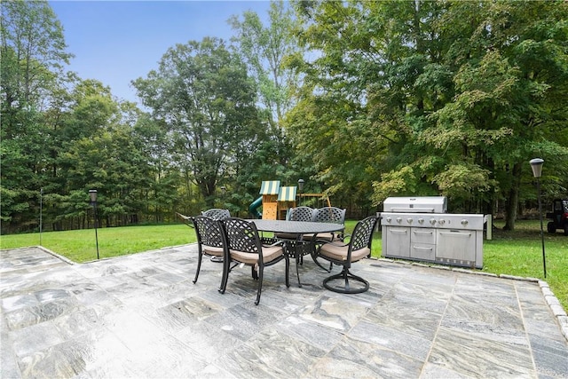 view of patio / terrace with a playground