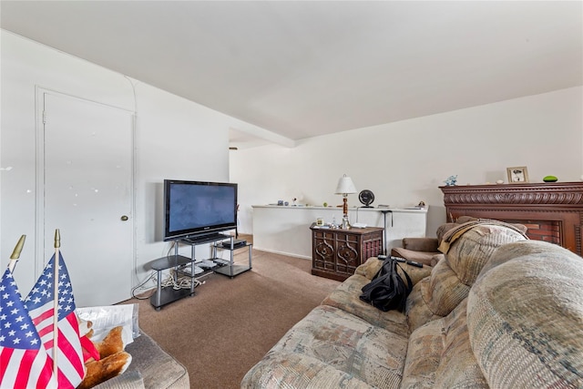 view of carpeted living room