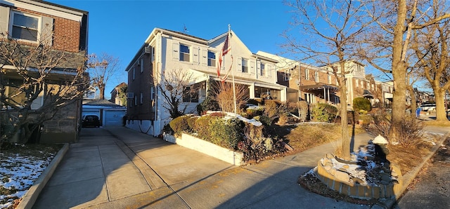 view of front facade with a garage