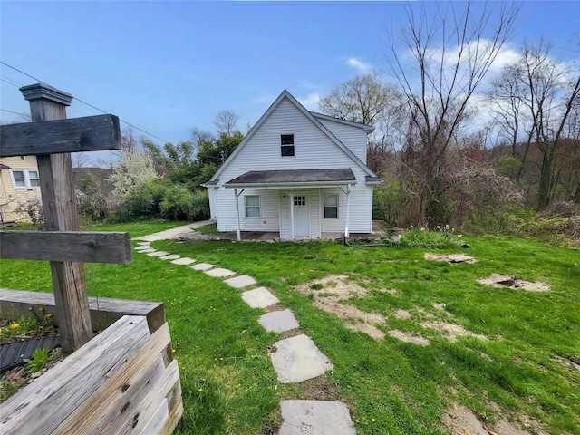 exterior space with a lawn