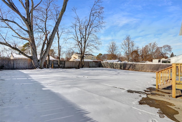 view of snowy yard