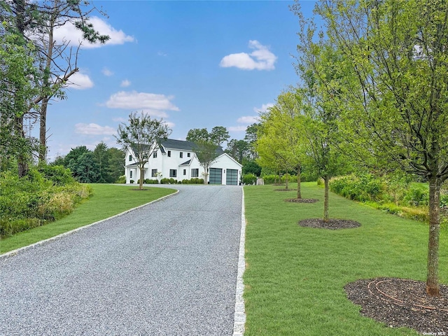 view of front of home with a front yard