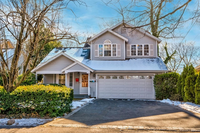 front of property featuring a garage