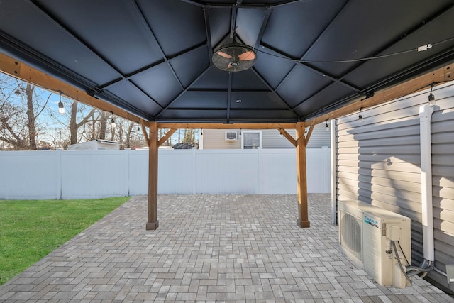 view of patio with a gazebo