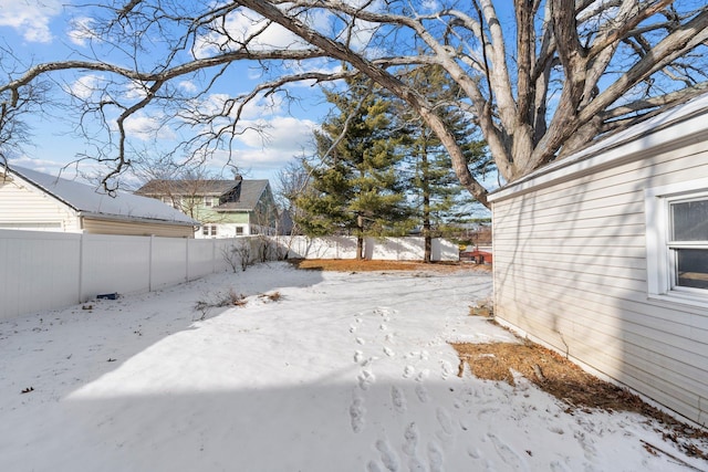 view of snowy yard