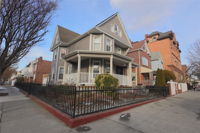 view of front of property with covered porch