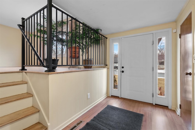 entryway featuring light wood-type flooring