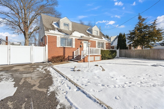 view of new england style home