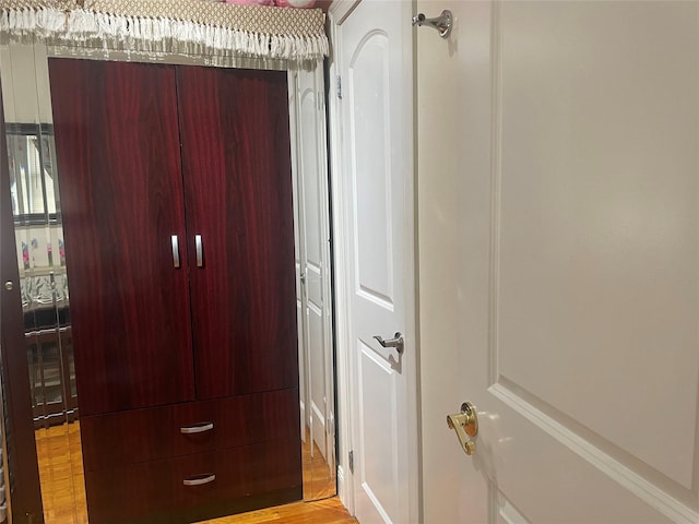 interior space with light wood-type flooring