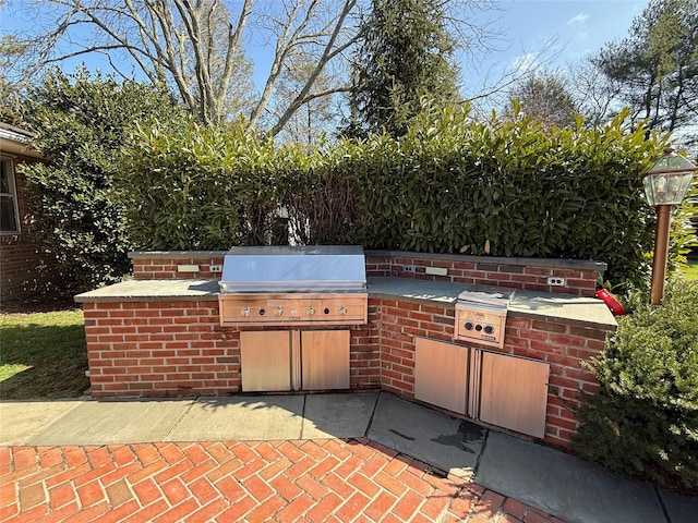 15 Morgan Dr, Old Westbury, NY 11568 - view of patio / terrace with exterior kitchen and a grill