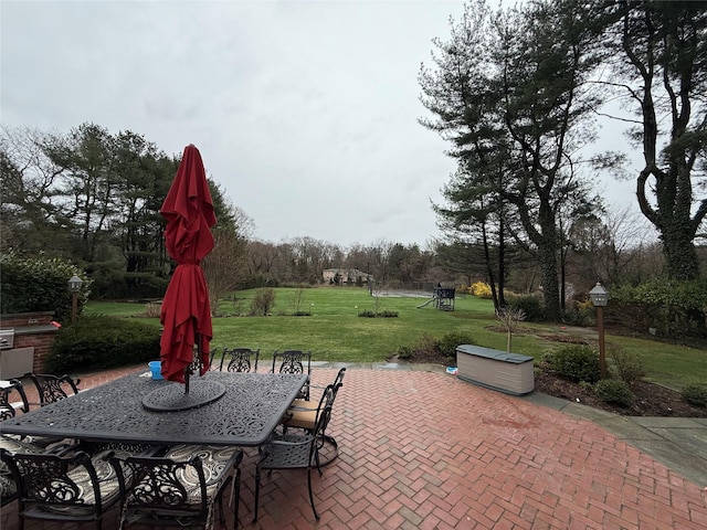 15 Morgan Dr, Old Westbury, NY 11568 - view of patio with outdoor dining area