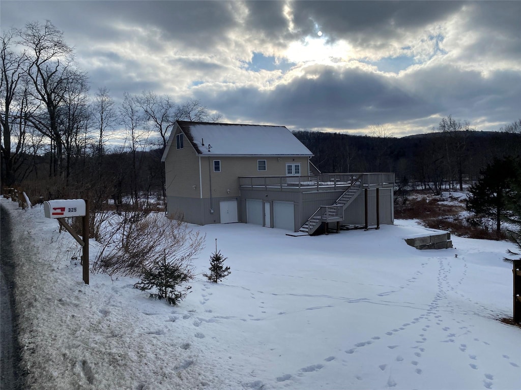 exterior space with a wooden deck