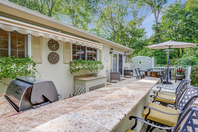 view of patio / terrace featuring grilling area