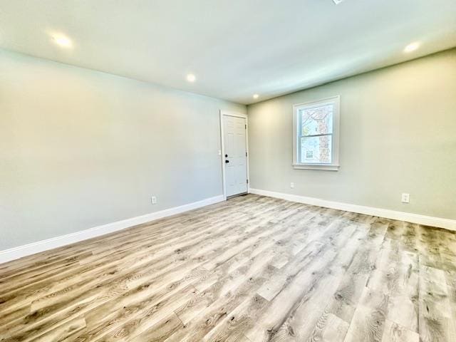 empty room featuring light hardwood / wood-style flooring